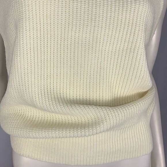 Vintage Pastel Yellow Acrylic Sweater Vest Size Small - Picture 3 of 12